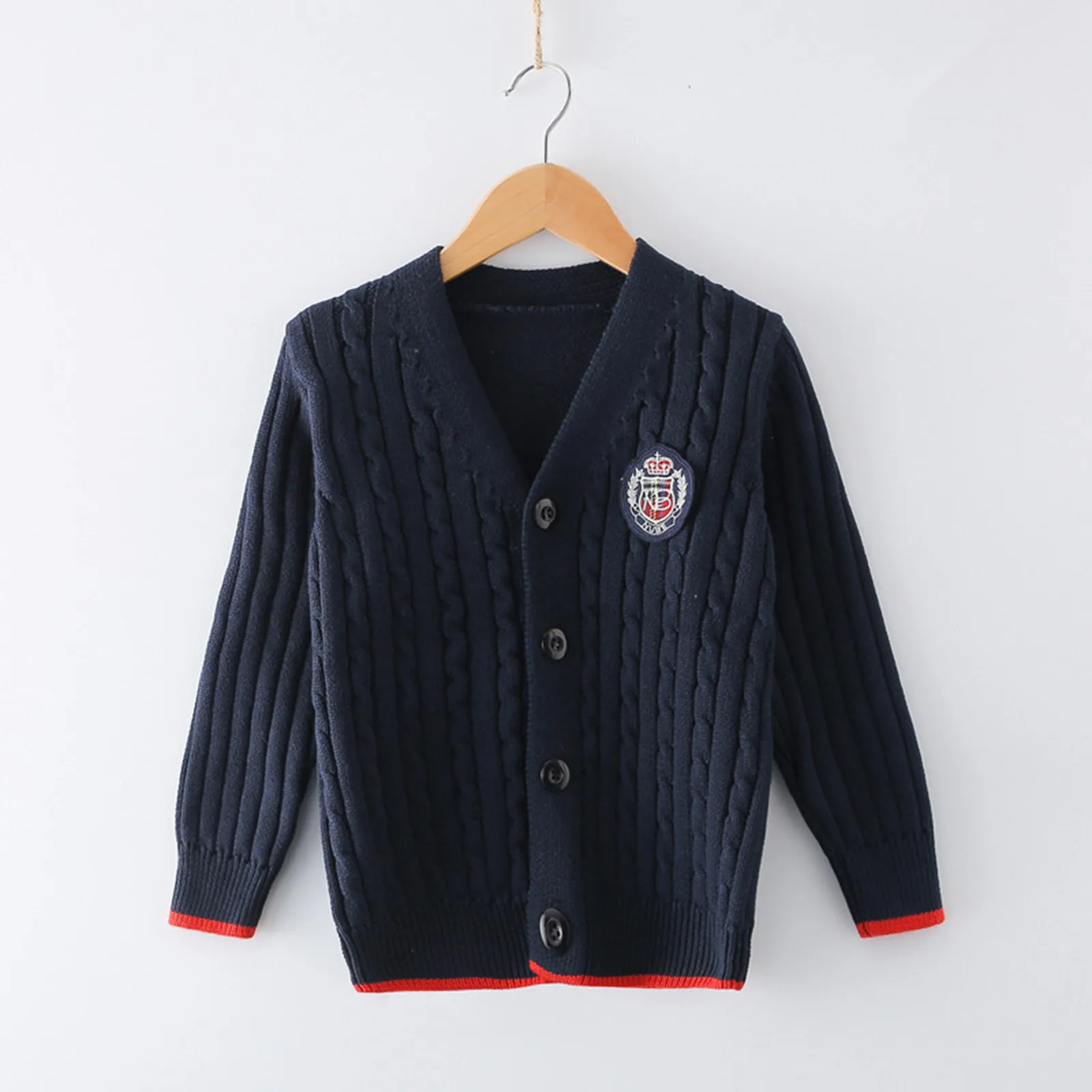 

New Baby Boys Sweater Autumn Toddler Boys Knitwear Long-Sleeve Cotton Cardigans Kids Sweater Coat Fashion Children Clothes2-10Y