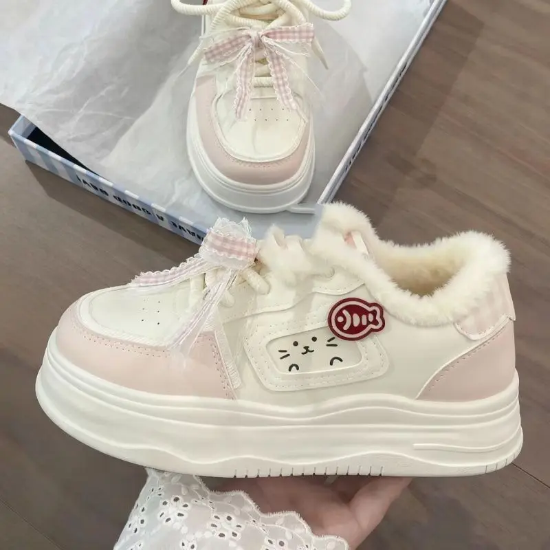 2025 شتاء جديد الأطفال حذاء كاجوال لفتاة الموضة الكورية نمط لينة أسفل المضادة للانزلاق تنوعا الأميرة أحذية رياضية من القطن #5
