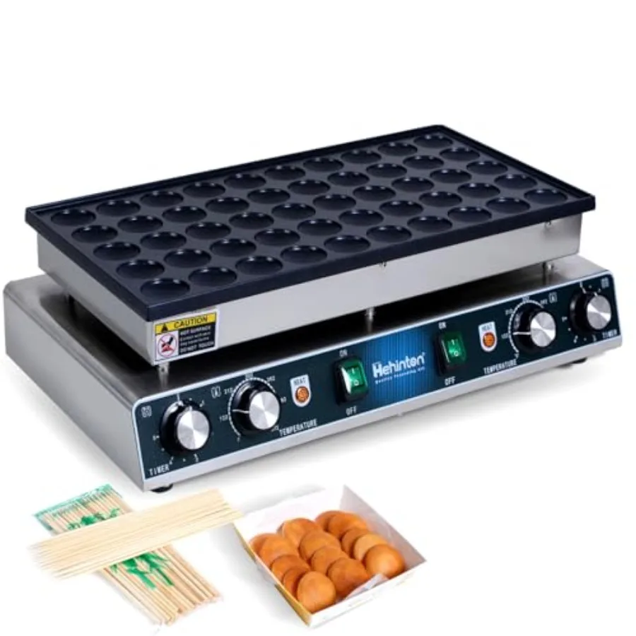Máquina para Hacer Mini Panqueques Holandeses, 50 Unidades, 110V, Antiadherente, para Dorayaki, Poffertjes, Hotcakes, para Cocina Casera
