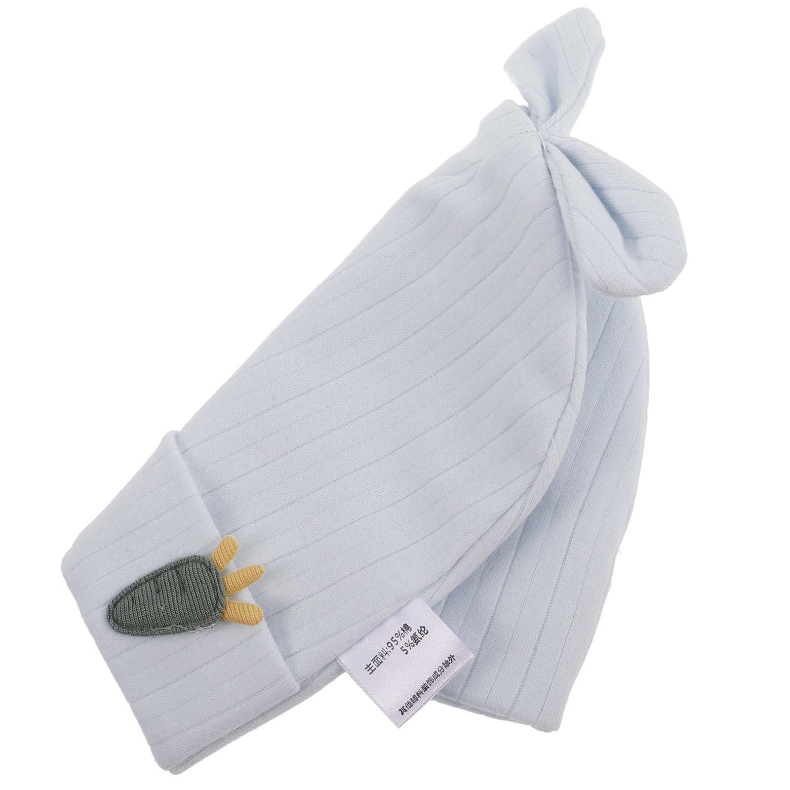 

Cotton Newborn Hospital Hat Blue Double Layer Seamless Soft Warm Baby Beanie Cap Cute Bunny Infant Toddler Hat