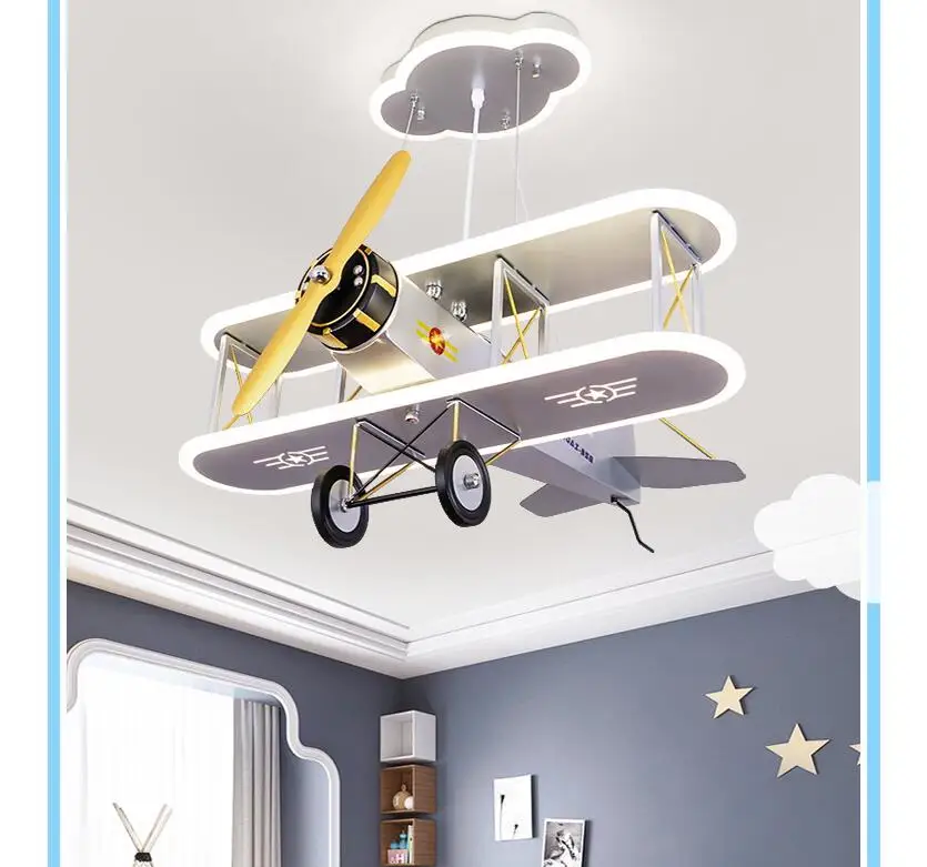 Modern Children Lamppendant Lamp Golden/Silver Color Decorative Cartoon Bedroom L72cm W66cm LED Children Lamp Modern Lighting