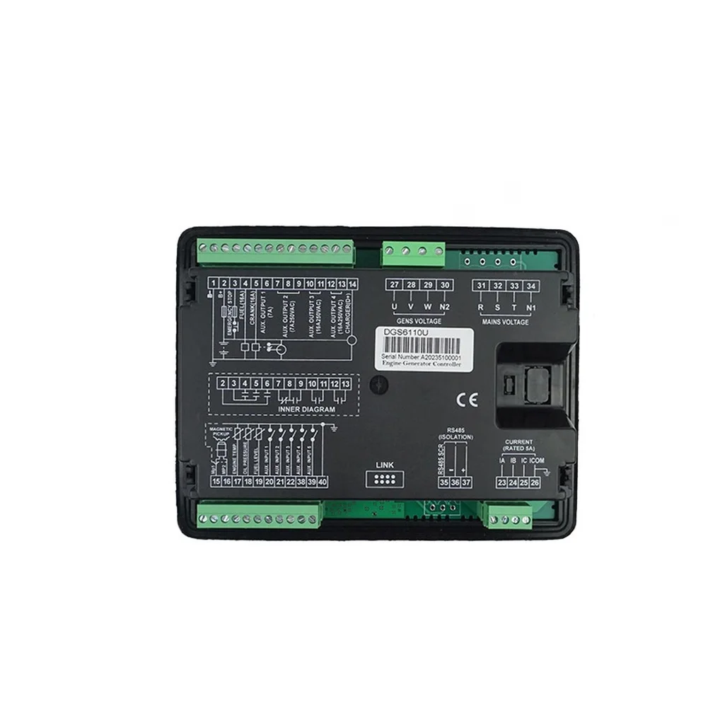 DGS6110u Generator Controller Module for Automatic Start Stop Control Panel with Real Time Status Display Screen
