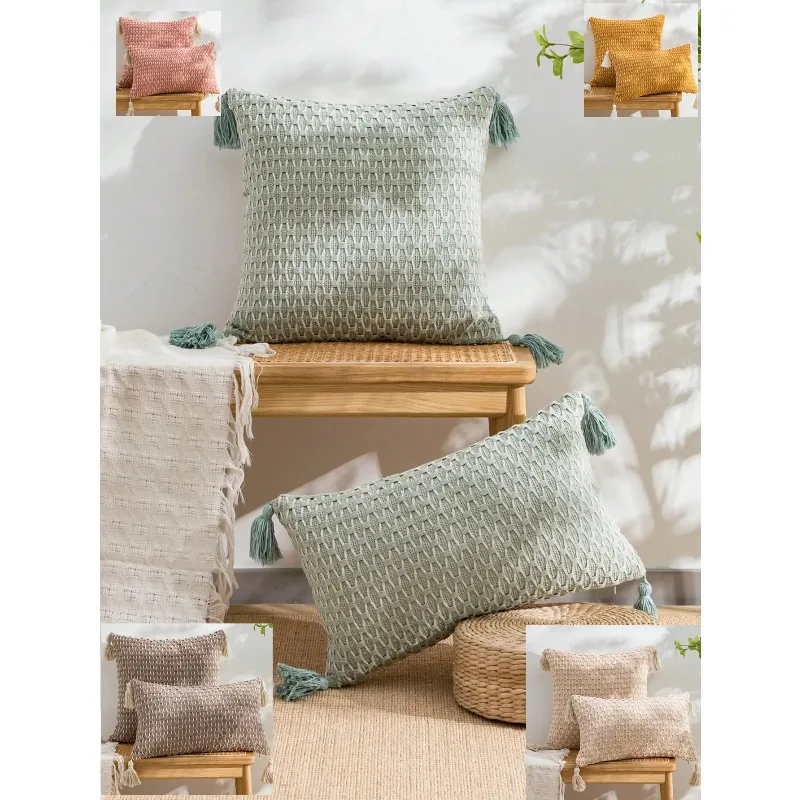 

Плетеные чехлы для декоративных подушек и подушек для поясницы в богемном стиле для гостиных, спален и автомобилей. (без сердцевины)