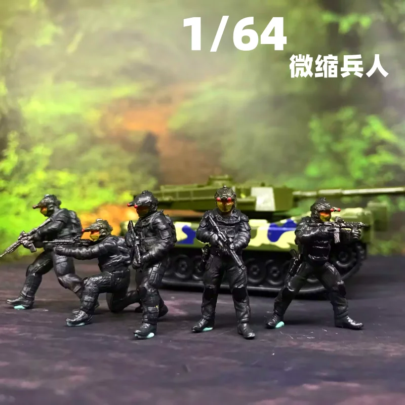 1/64 Russische Spezialeinheiten Sowjetischer Soldat Actionfiguren Miniaturmodell Spezialtruppen Militär Sandtisch Zubehör Spielzeug