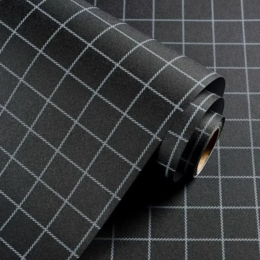 

Black Matte Thick Pvc Self Adhesive Wallpaper Bedroom Dormitorio Decor Muebles Cuisine Kitchen Cabinets Armoire Contact Paper