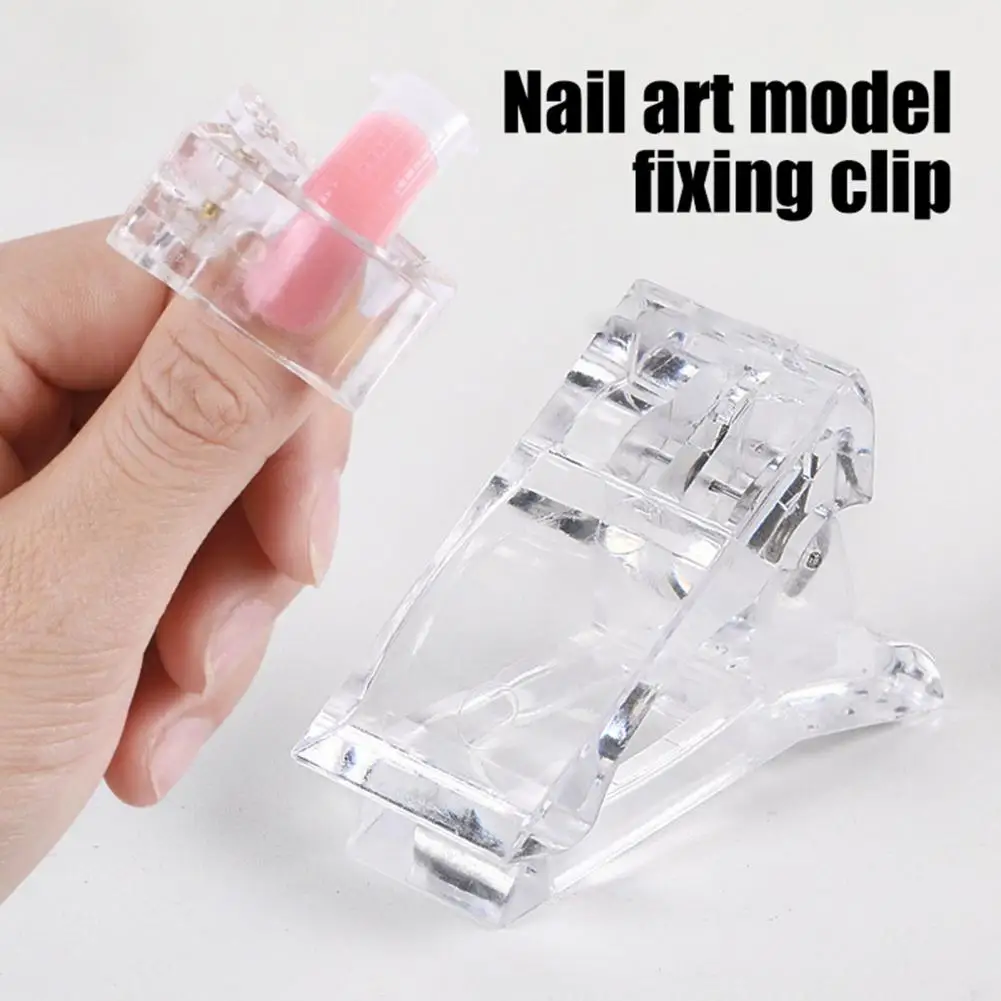 10Pcs Nail Fixing Clip Set Reusable Nail Extension Clip Nail Tips Clip Set for Quick Building Gel Nails Finger Extension