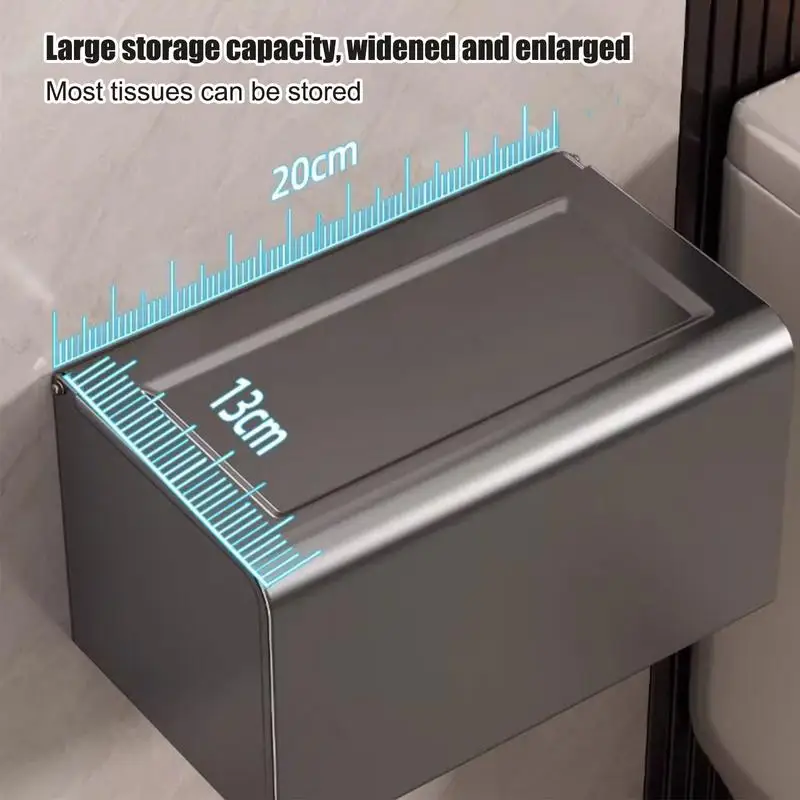 

Держатель для салфеток без дрели, органайзер для хранения рулонов бумаги, диспенсер для салфеток, нержавеющая алюминиевая настенная коробка для ванной комнаты, кухни