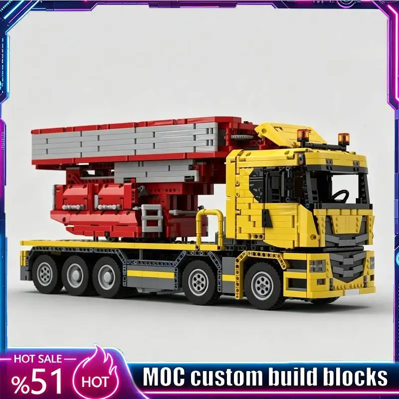 4871PCS Technic Engineering Bridge Inspection Vehicle Model Custom Building Blocks Educational Assembly Birthday Christmas Gift