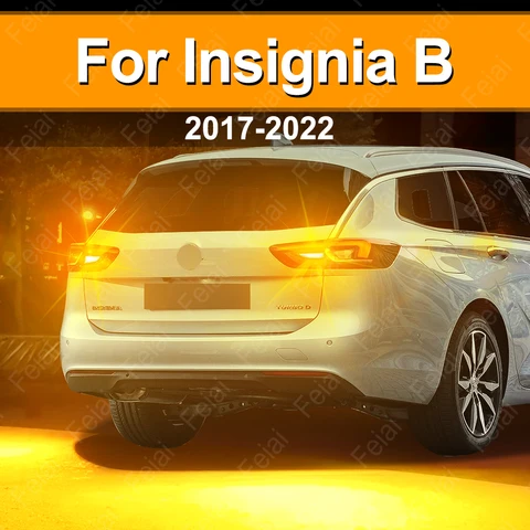 2 шт. задние светодиодные указатели поворота для Opel Insignia B, аксессуары, лампы-индикаторы, янтарный свет, 2017-2022 гг.