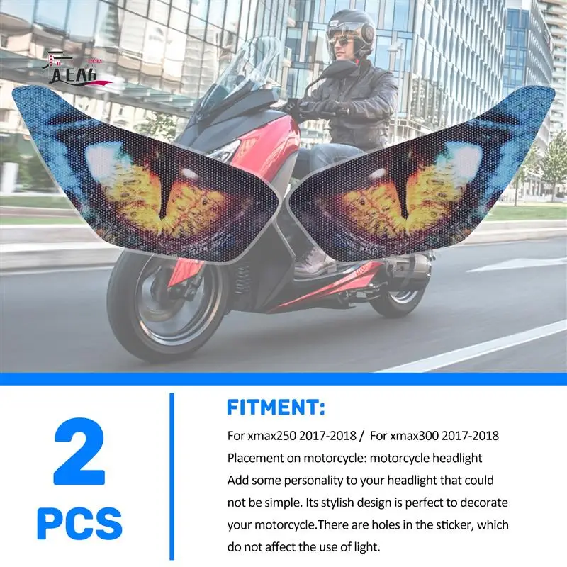 

AEA6-Motorcycle Accessories Headlight Protection Sticker Headlight Sticker For Yamaha Xmax 300 Xmax 250 2017 2018