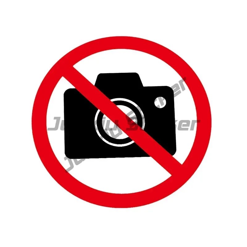 

Personality No Photography Warning Sign Waterproof Sticker Scratch Car Sticker Camera PVC