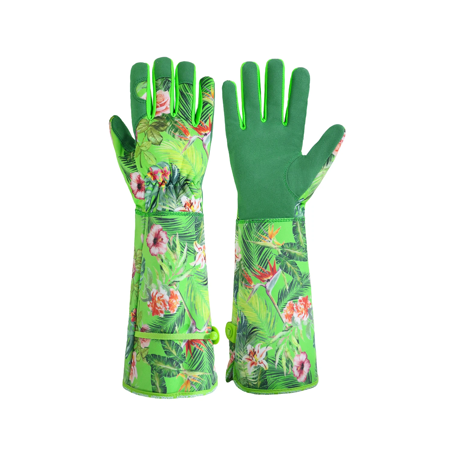 HANDLANDY 부드럽고 편안하며 내마모성과 긁힘 방지 기능이 있는 긴 소매 정원 장갑, 매일의 마당 작업, 원예, 가지치기용
