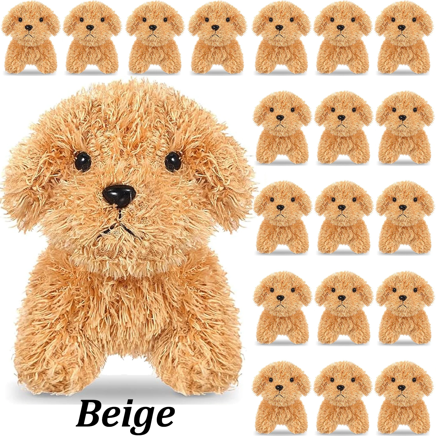 12-24PCS Teddy Hond Knuffels Gevulde Puppy Honden Zachte Poedel Pop Dier Huisdier Speelgoed voor adopteren een Puppy Feestartikelen Verjaardagscadeautjes