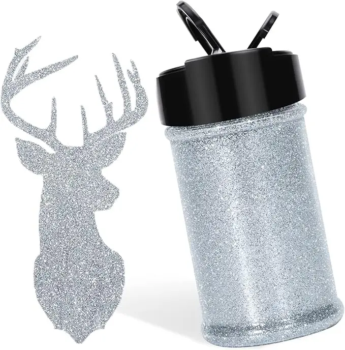 Holografischer Extra Feiner Glitzer - Türkisfarbener Glitzer 50 g/1,76 oz, 0,2MM Epoxid-Glitzer für Harz, Kunst, Handwerk, Nägel, Kerzenherstellung – Detail 1
