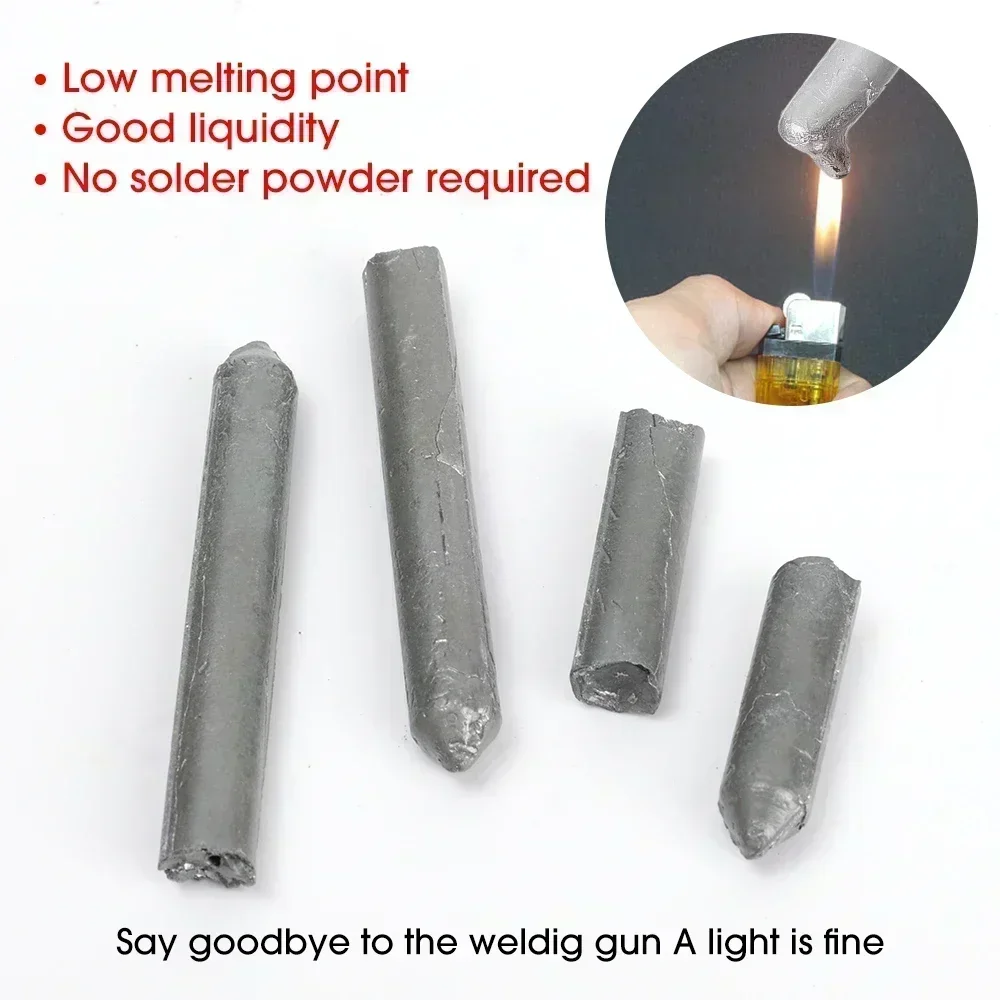 Easy Melt Welding Rods Low Temperature Melts Copper Iron Stainless Steel Solder Rod for Soldering Aluminum Repairing Agent Kits