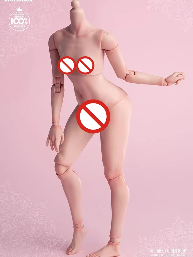 Worldbox AT203 1/6 Model Girl Flexible Joint Body 28.4cm Long Legs Female Soldier Pale Light Tan Small Bust Action Figure