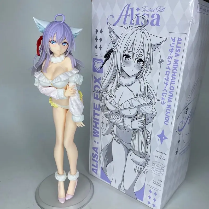 

New Tenitol Alisa White Fox Anime Figure Pvc Model Beautiful Girl Statue Desktop Decoration Anime Peripheral Ornament
