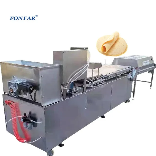 Máquina de pan árabe comercial totalmente automática pan de Pita de Oriente Medio máquina de panqueques indio/burrito mexica Naan