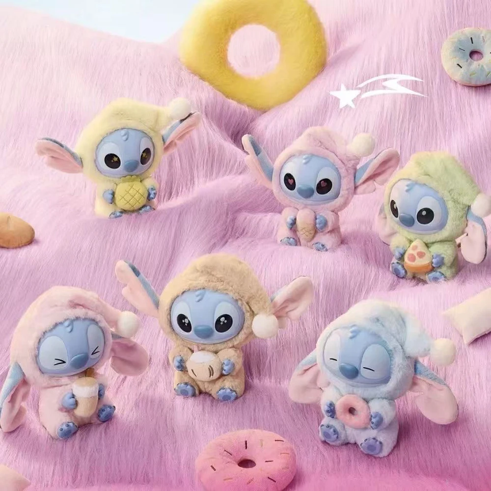 Stitch Eat Some Thing Before Sleep Serie Vinyl Blind Box Tasche Plüsch Anhänger Niedliche Puppe Mystery Box Spielzeug Erwachsene Geschenk
