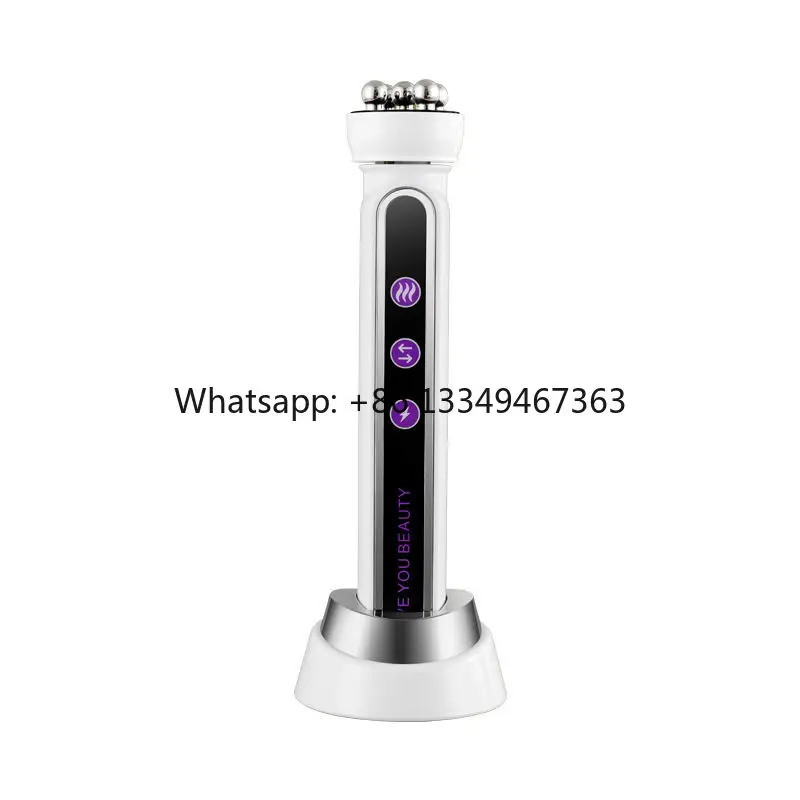Home Facial with LED Red Light & Rotating Feature 4in1 Multi-functional Rolling Bead Beauty Wand