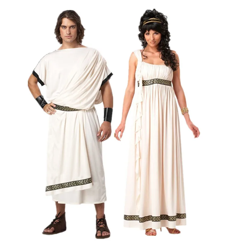 Halloween Ancient Greek Mythology Zeus Hera Toga God Goddess Cosplay Costume Carnival Party Egyptian Pharaoh Cleopatra Dress