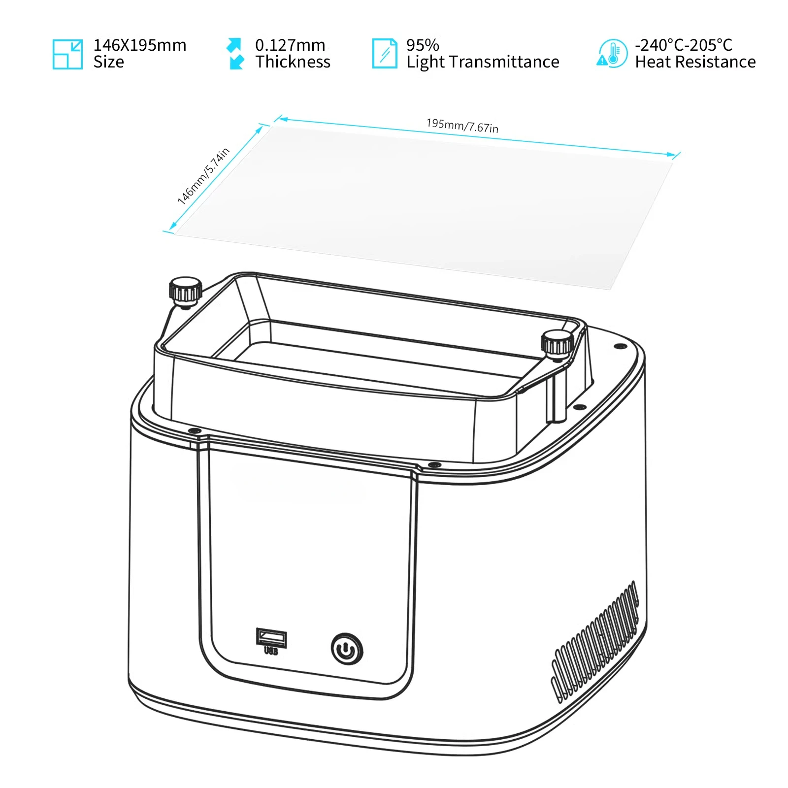 Light curing 3d printer accessories, release film 3d printer accessories