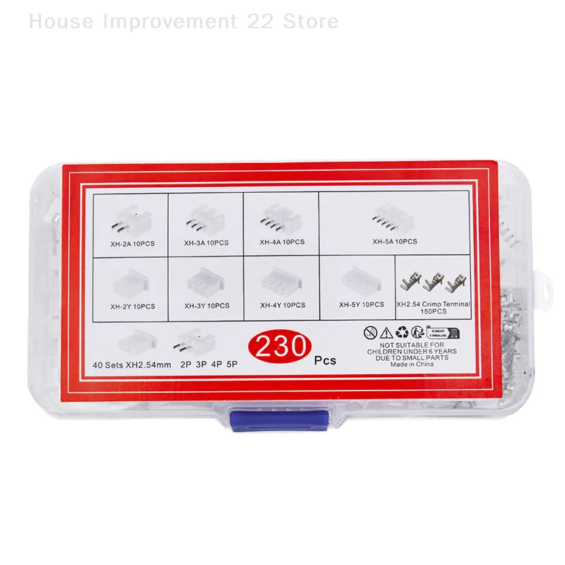 230 قطعة XH2.54 PH2.0 2p 3p 4p 5 دبوس 2.54 مللي متر 2.0 مللي متر الملعب محطة عدة JST موصلات الأسلاك موصلات محول صندوق التعبئة