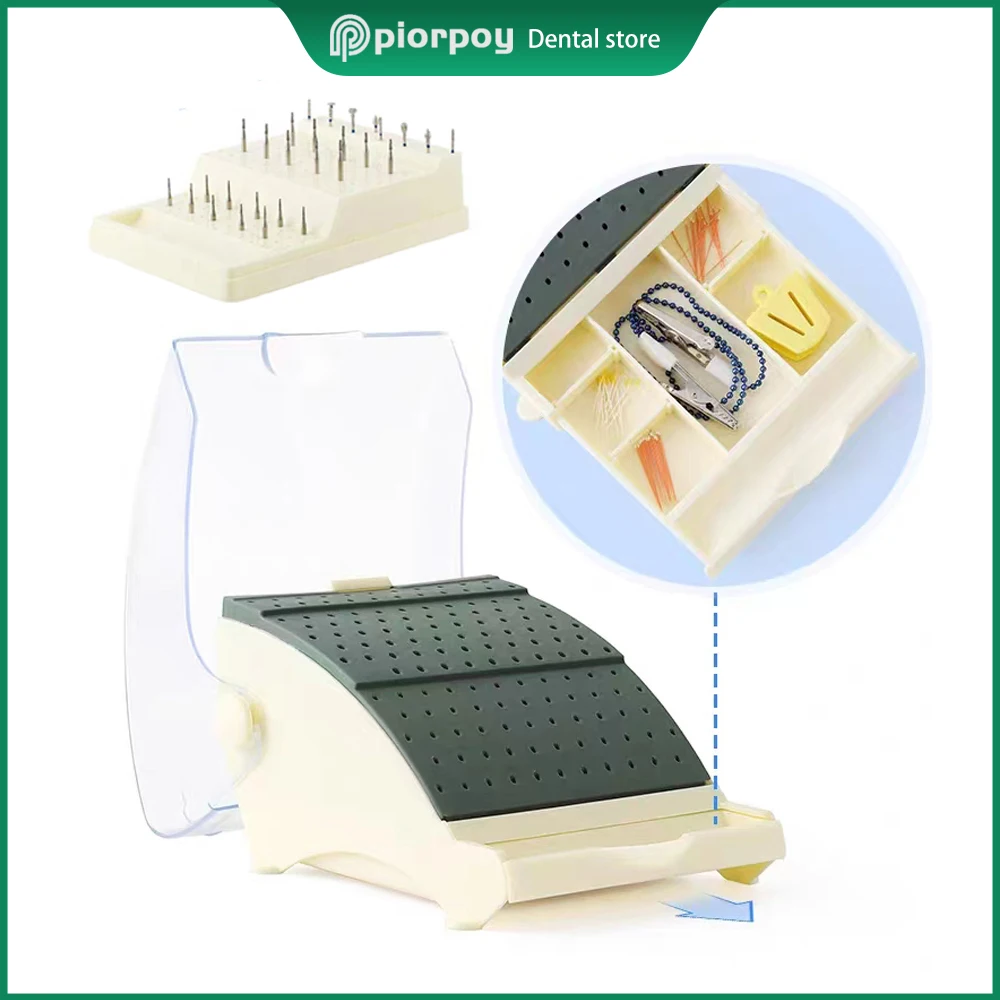 PIORPOY Dental 142 Hole Odontologia Bur Block Drawer ABS Autoclave Sterilizer Case Disinfection Box Holder Dentistry Tools