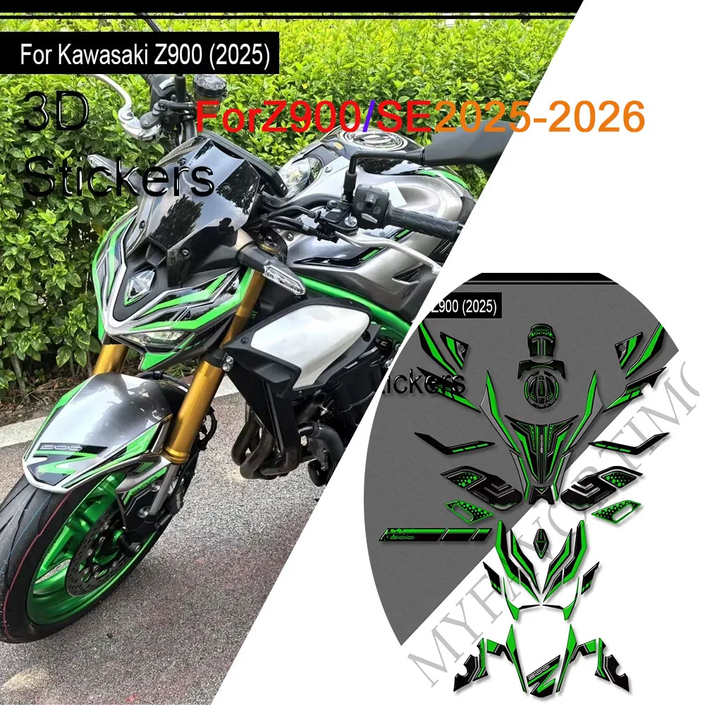 

Motorcycle Tank Pad TankPad Gas Fuel Oil Cap Protector Kit Fairing Fender Covers Stickers Decals For Z900 Z900SE SE 2025 2026