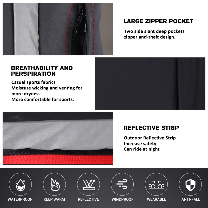 Winter Motorcycle Pants Water Windproof Protection Men Riding Warm Leg Cover Outdoor Cycling Knee Pad Fall-Proof Leggings Guard