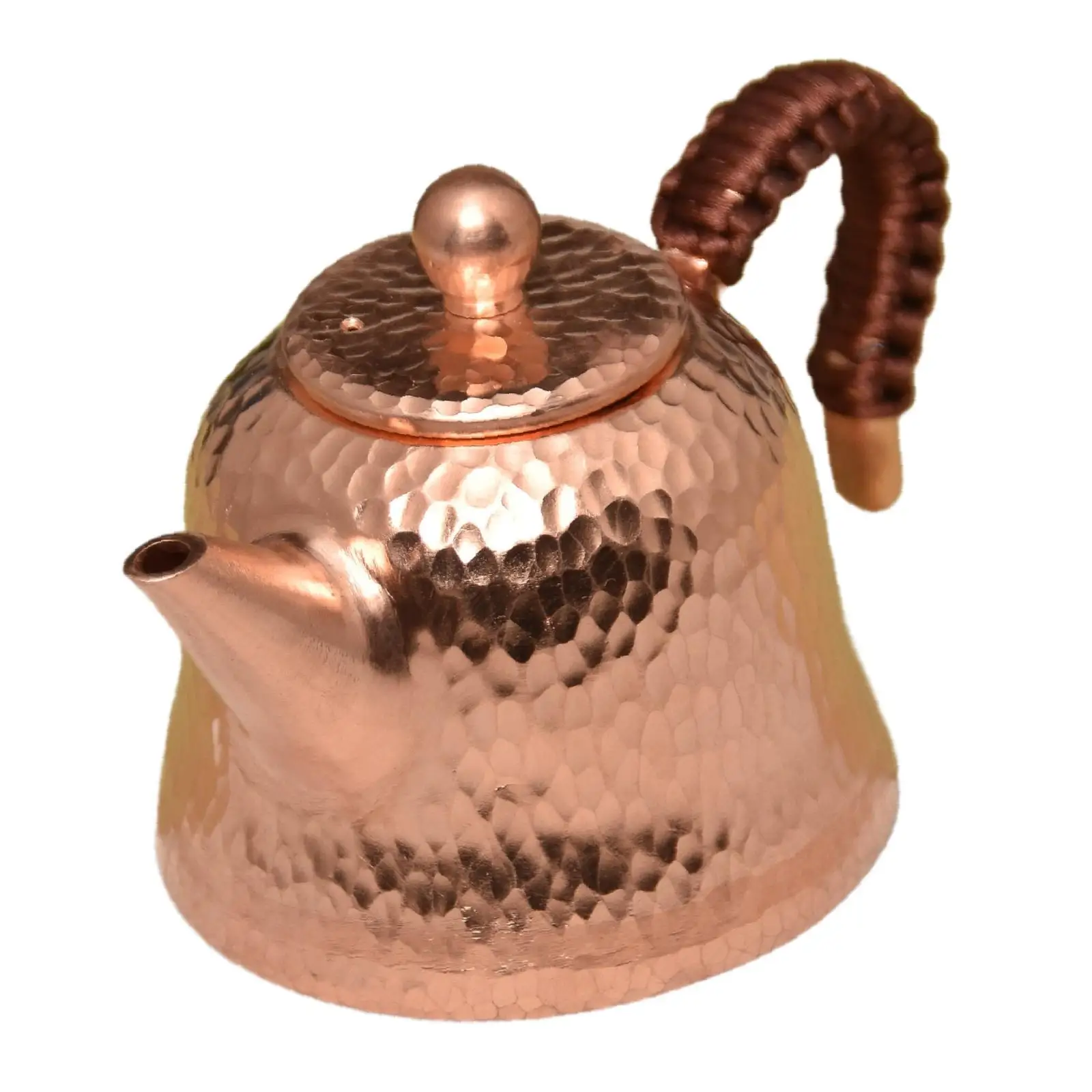 

Copper Kettle Chinese Tea Ceremony Wrapped Handle Tea Maker Tea Infuser Tea Kettle 200ml for Home Picnic Hiking Outdoor Kitchen