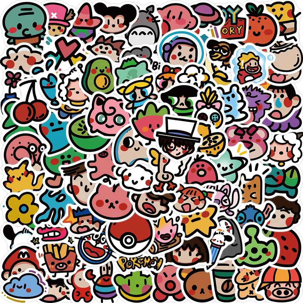 

10/45/90Pcs Cute Mixed Oldschool Cartoon Stickers Pokemon for Kid Toys Skateboard Laptop Bike Car Phone Waterproof Stickers Gift