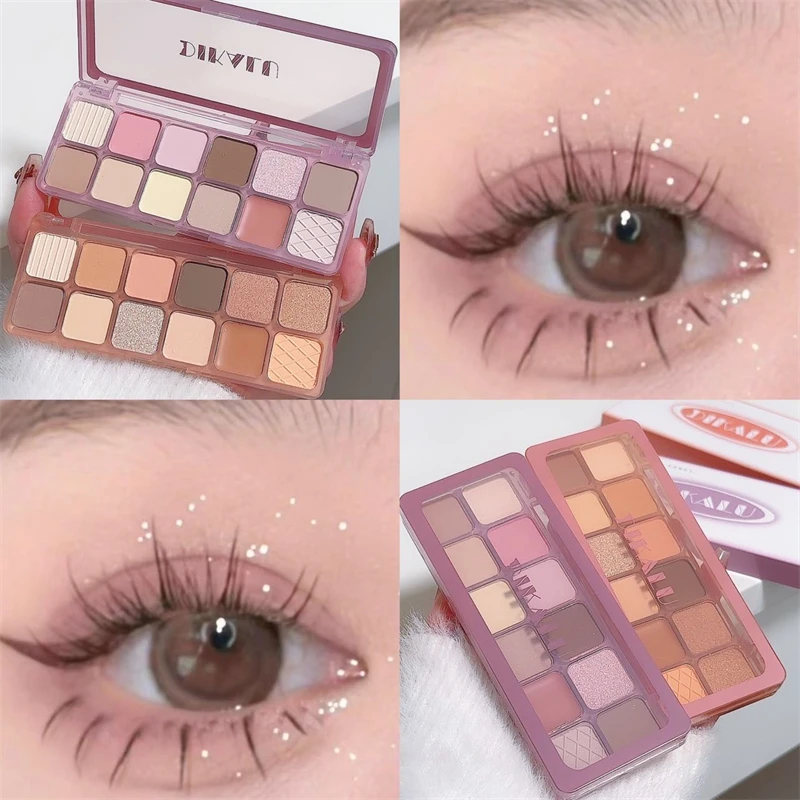 

12 Colors Eyeshadow Palette Natural Nude Matte Shimmer Glitter Pigment Eye Shadow Pallete Waterproof New Beauty Makeup