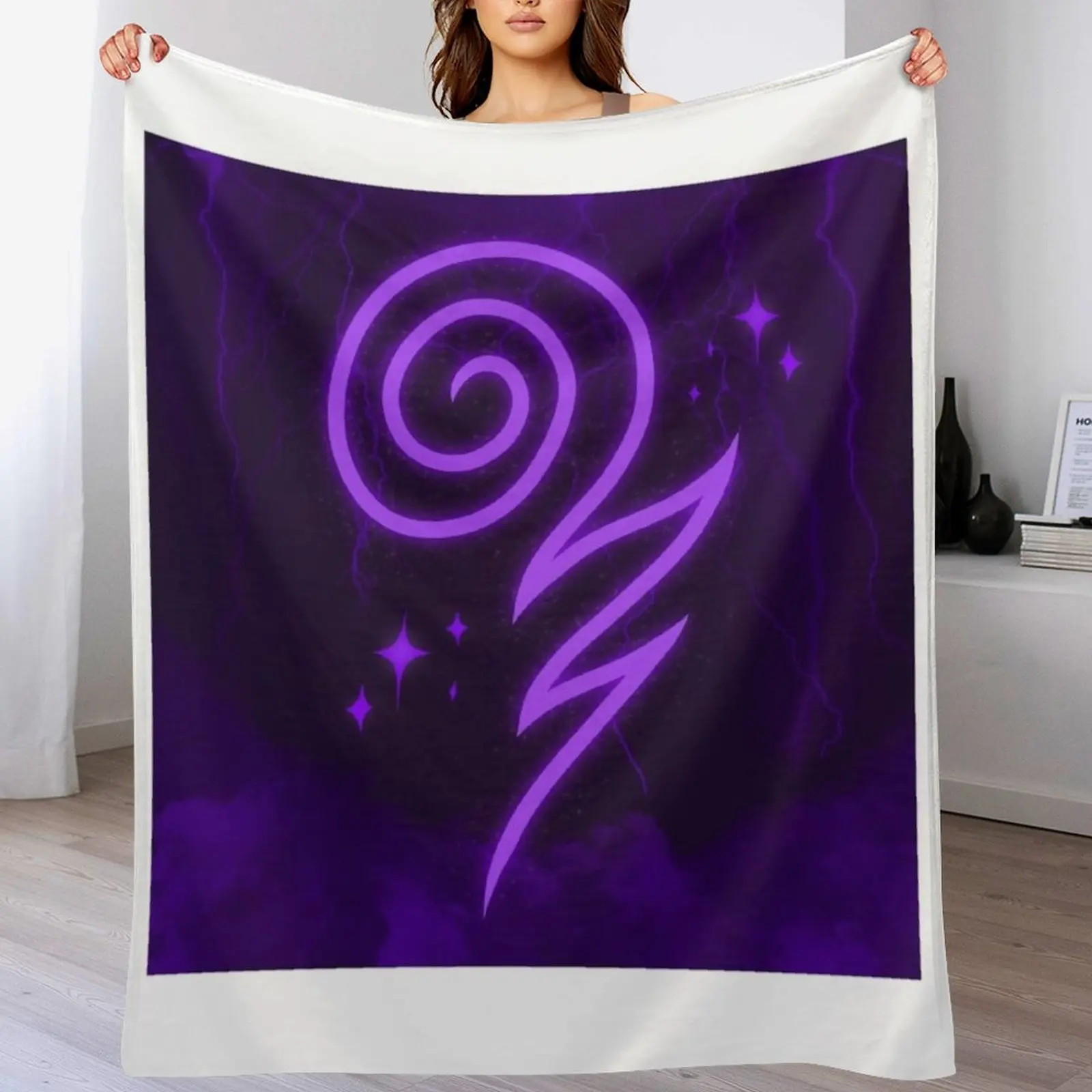 Wizard101 - Storm Casting Symbol Throw Blanket