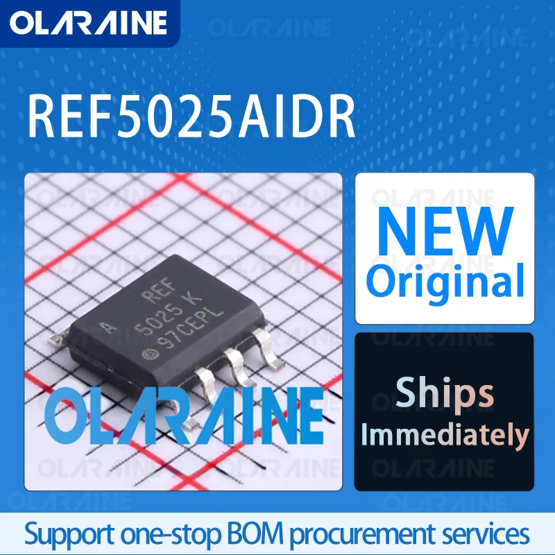 

5/10/100Pcs REF5025AIDR SOIC-8 original ic chip Reference voltage 2.5 V RoHS Initial Accuracy 0.05 %