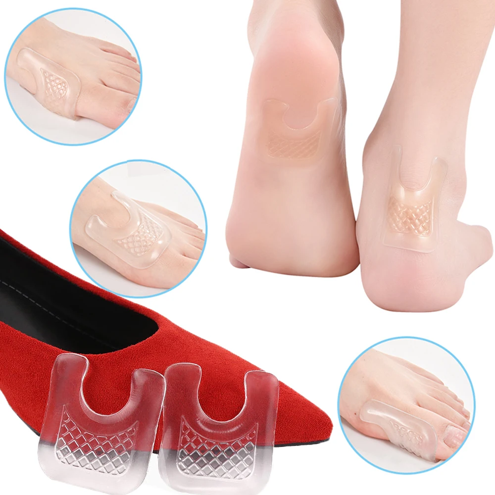 

Silicone Gel Insole Non-slip Callus Cushions Forefoot Pads Toe Protector Foot Corn Protector Sticker U-Shaped Gel Callus Pads