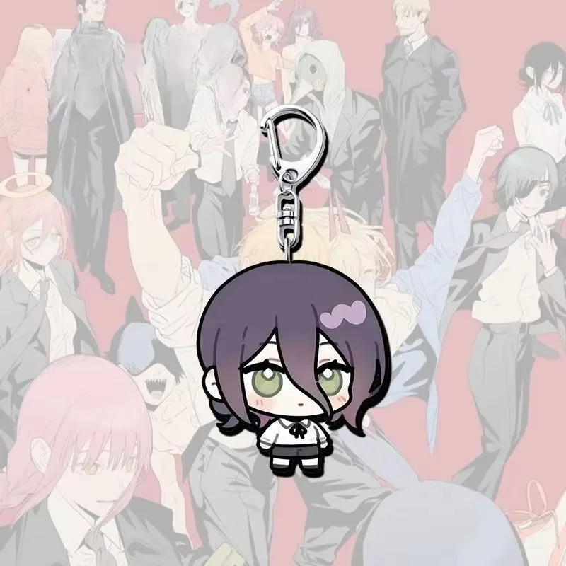 Makima Pendant Denji  Acg Aki Hayakawa Anime Kawaii Accessories Q Version School Bag Decor Keyring Birthday Gift