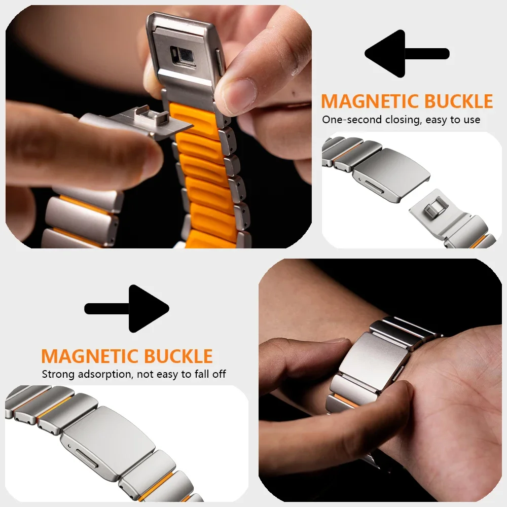 الفولاذ المقاوم للصدأ حزام الساعات لساعة سامسونج جالاكسي الترا 2025 47 مللي متر حزام معدني فاخر ساعة جالاكسي الترا 47 مللي متر الفرقة اكسسوارات #6