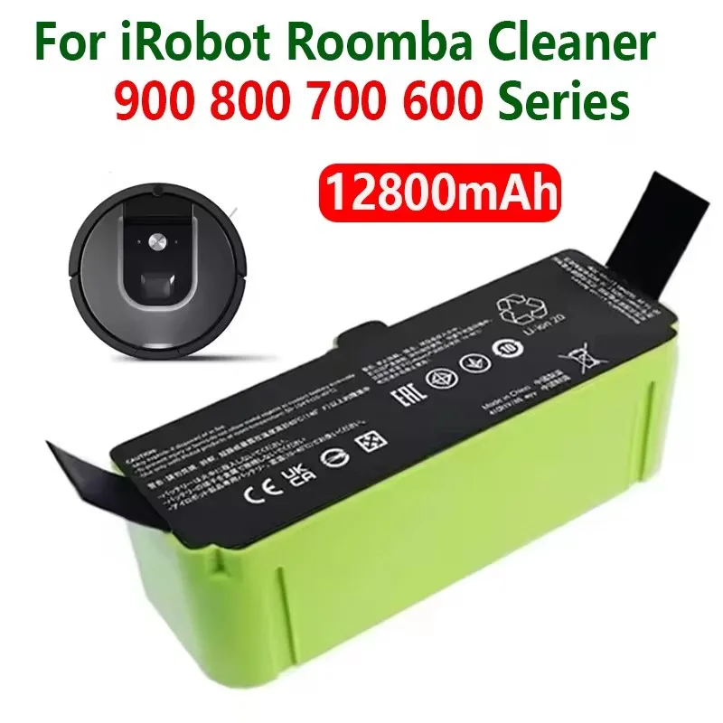 Литий-ионный аккумулятор емкостью 12800 мАч для iRobot Roomba Cleaner 900 800 700 600 серии 960 980 981 966 895 695 692 690 675 780 860 891