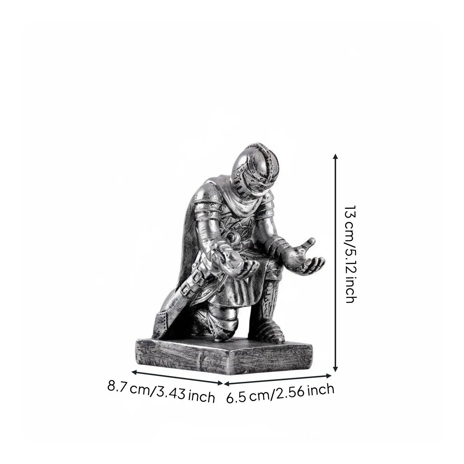 Historic Knight Figurine Pen Holder Multi Use Desk Organizer Retro Stand for Study or Office