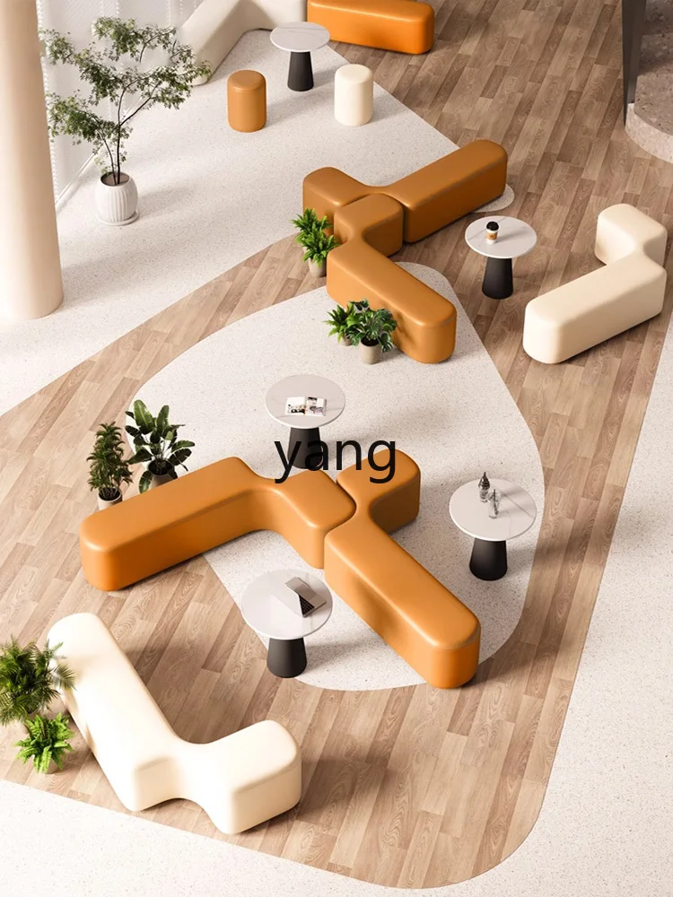 Yjq Creative Work Hall Special-Shaped Leisure Sofa Kindergarten School Reception Negotiation Rest Tables and Chairs Combination