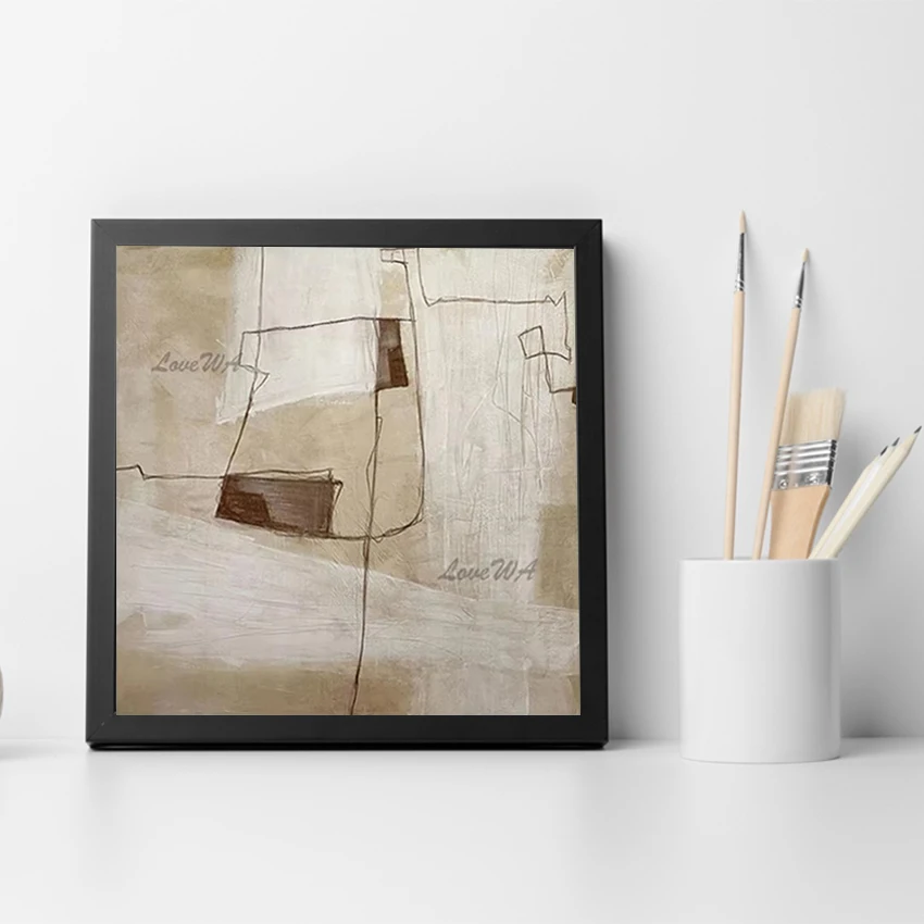 

100% ручная роспись абстрактные картины на холсте, акриловые произведения искусства, текстурированная художественная картина с дизайном идей, без рамы, украшение для дома