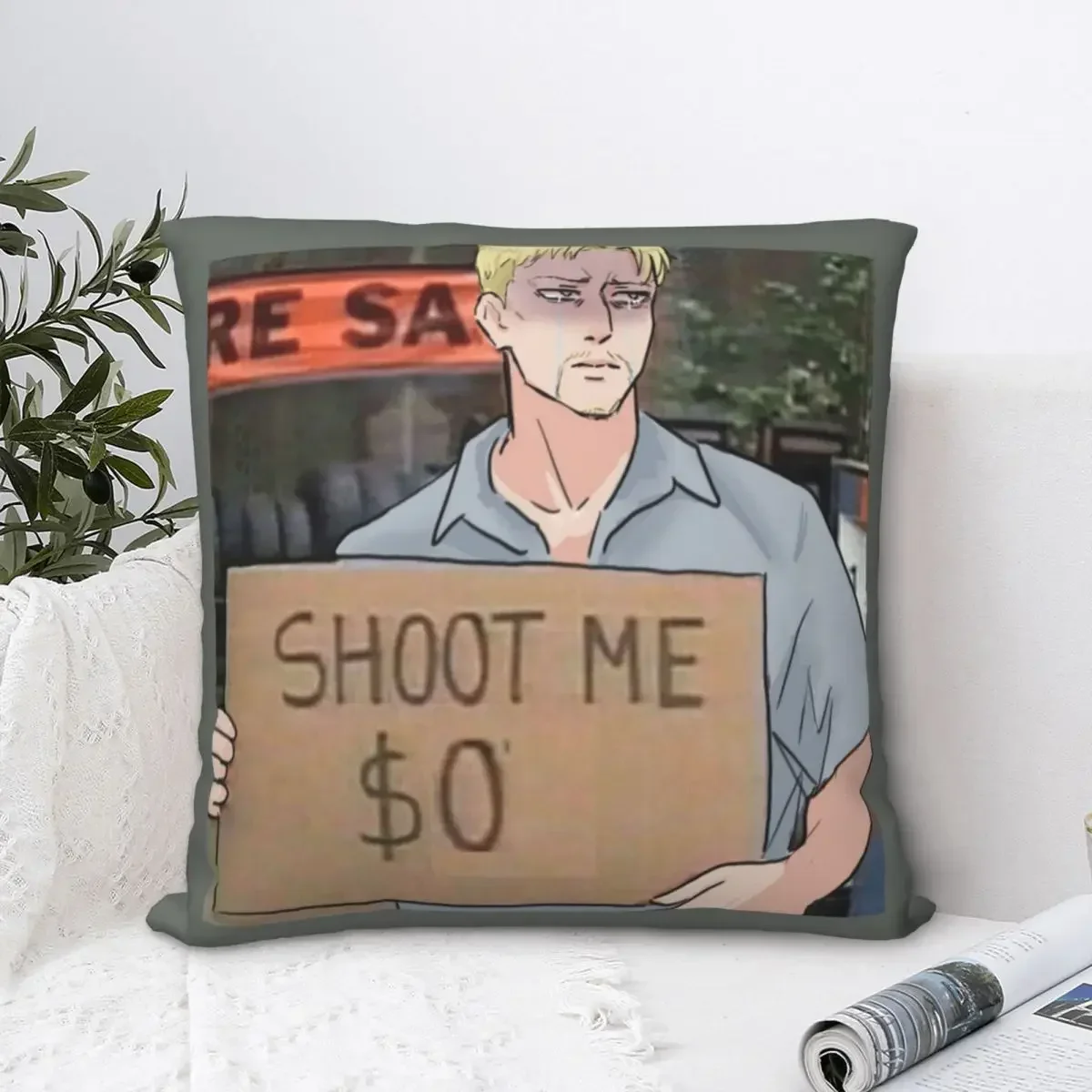 Attack On Titan Reiner Braun Square Pillowcase Polyester Pillow Cover Velvet Cushion Zip Decorative Comfort Throw Pillow Home