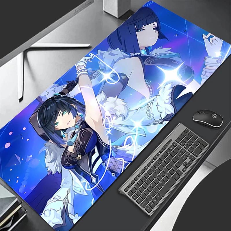 Mousepad Computer Gaming Accessories Keyboard Pad Office PC Rubber HD G-genshin Impact Yelan Mouse Pad Decoracion Desk Mouse Mat