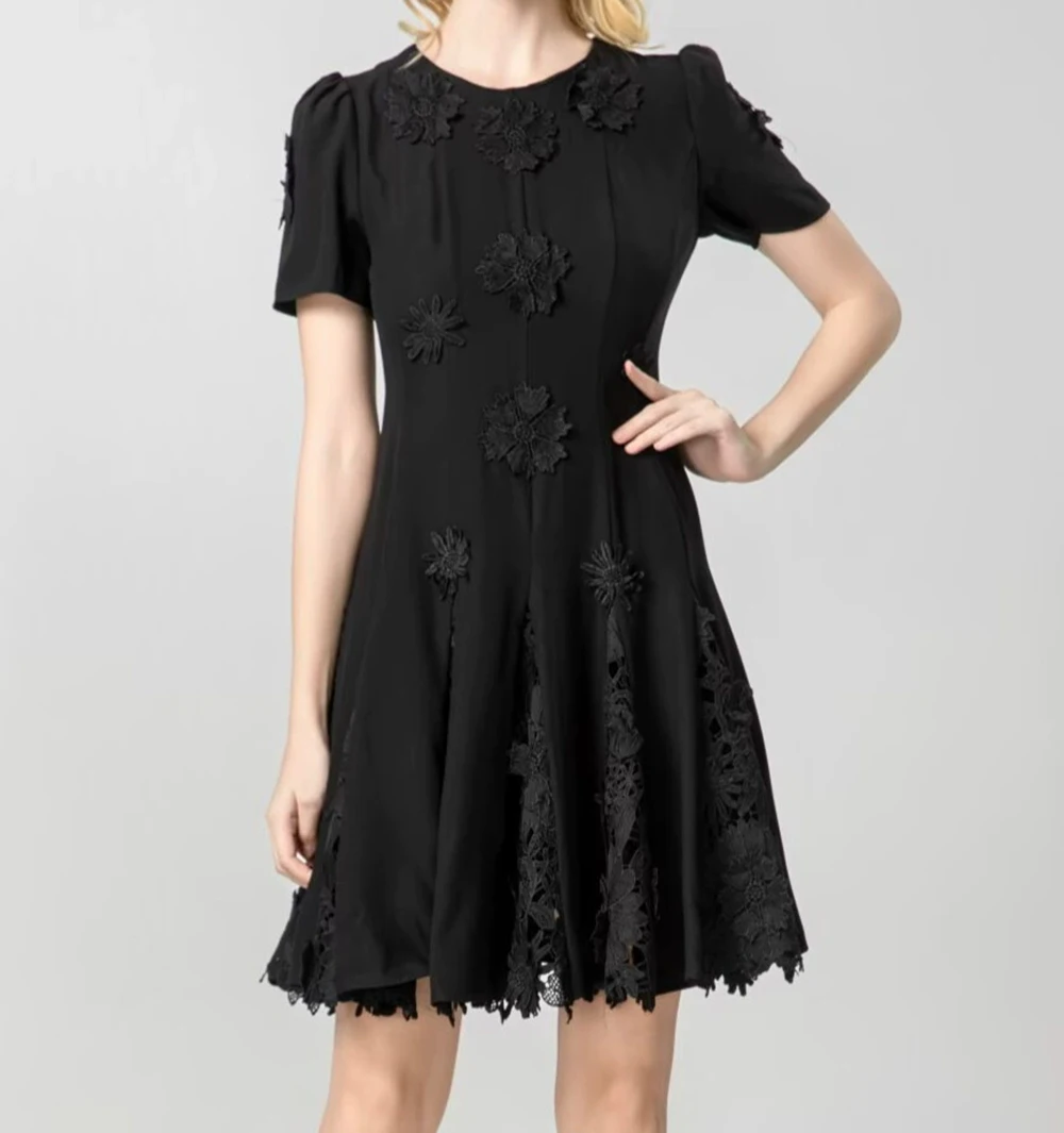 

2025 luxury hot sale women's Vietnamese button slim dress party elegant casual dress-GZDL156