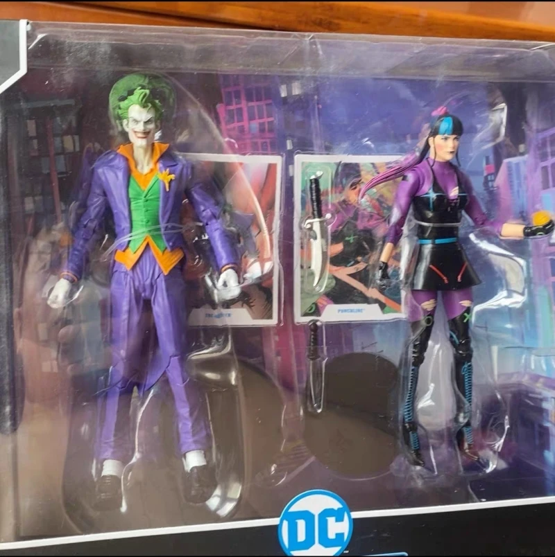 7 Inches Genuine Anime Mcfarlane Dc Multiverse The Joker & Punchline 2-Pack Action Figures Collect Model Dolls Statue Gifts Toys