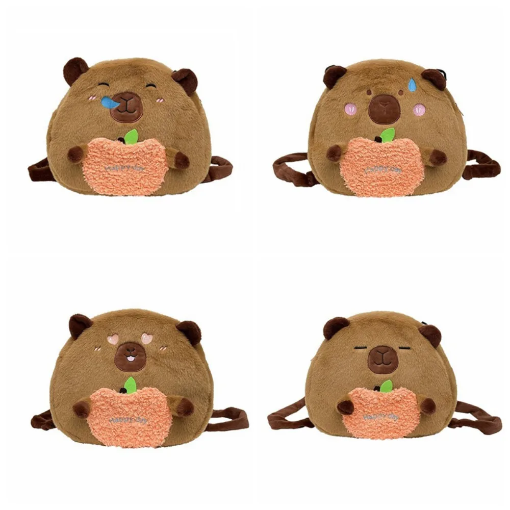 Mochila de capyabrio de peluche para regalo para niños, bolsa de capyabrio de dibujos animados suave, bolsa ligera para muñecos de dibujos animados, regalos
