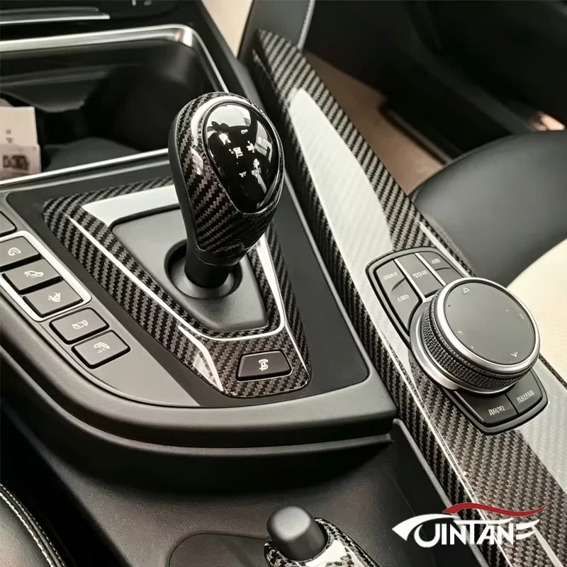 Carbon Interior for BMW M4 F82 F83 M3 F80 Real Carbon Fiber Interior Trim Car Gear Surround Trim Replacement Type LHD Models