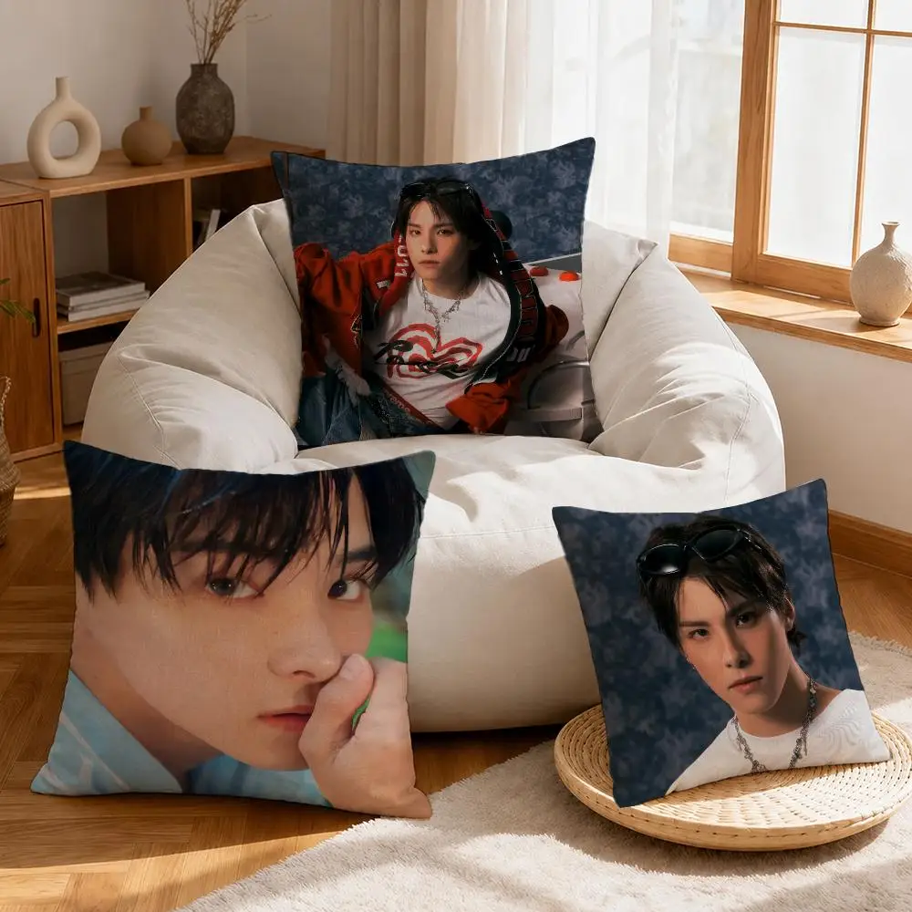 K-pop Kawanishi Takumi Cushion Cover Linen Anti-Mite Antibacterial Cushion Cover Invisible Zipper Sofa Decor
