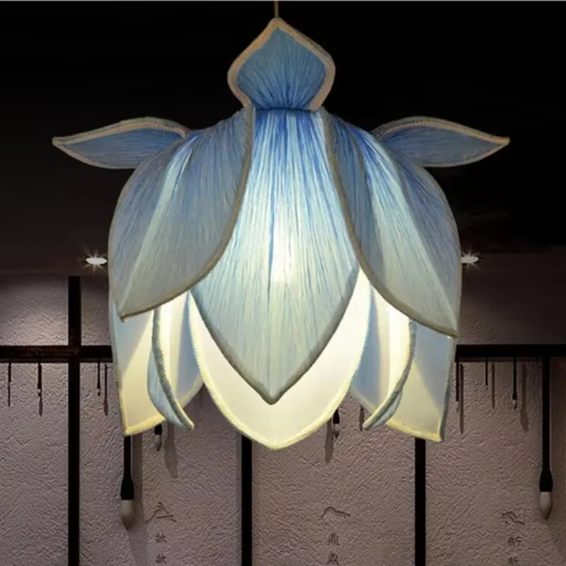 Interior fabric lotus chandelier